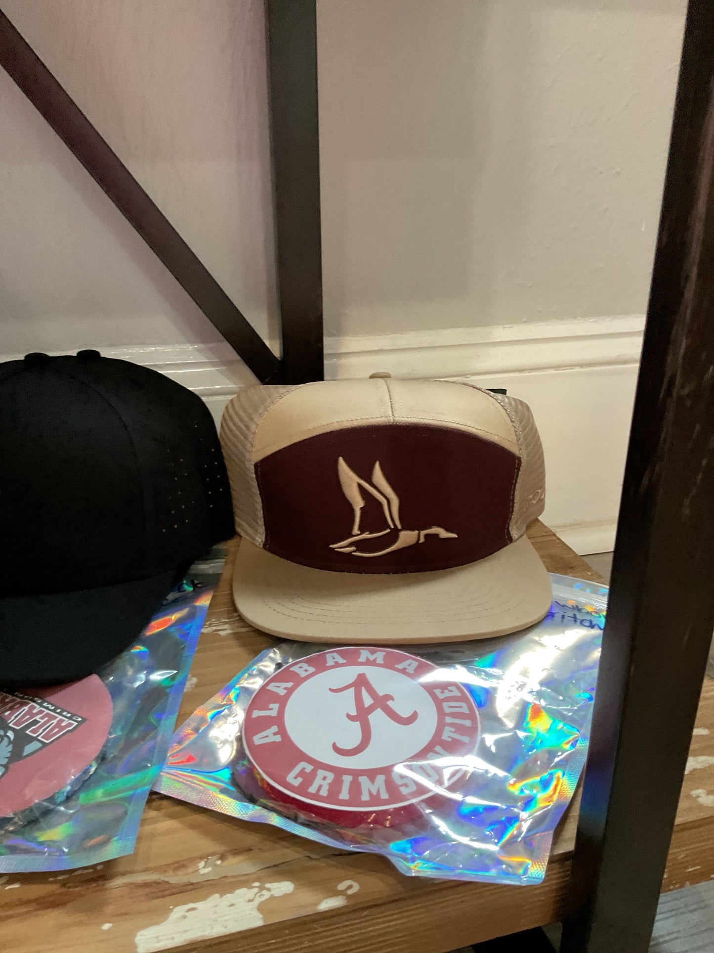 Brown Multicolor Bird Hat