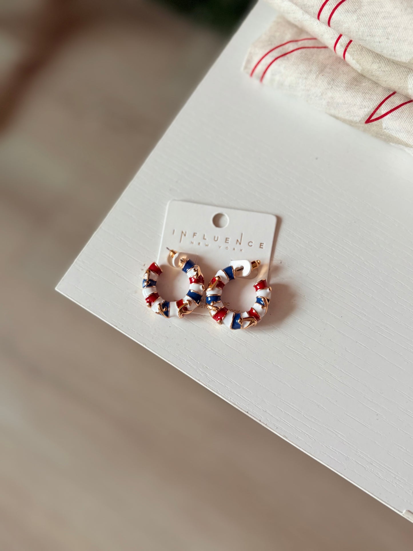 Red,white,blue hoops
