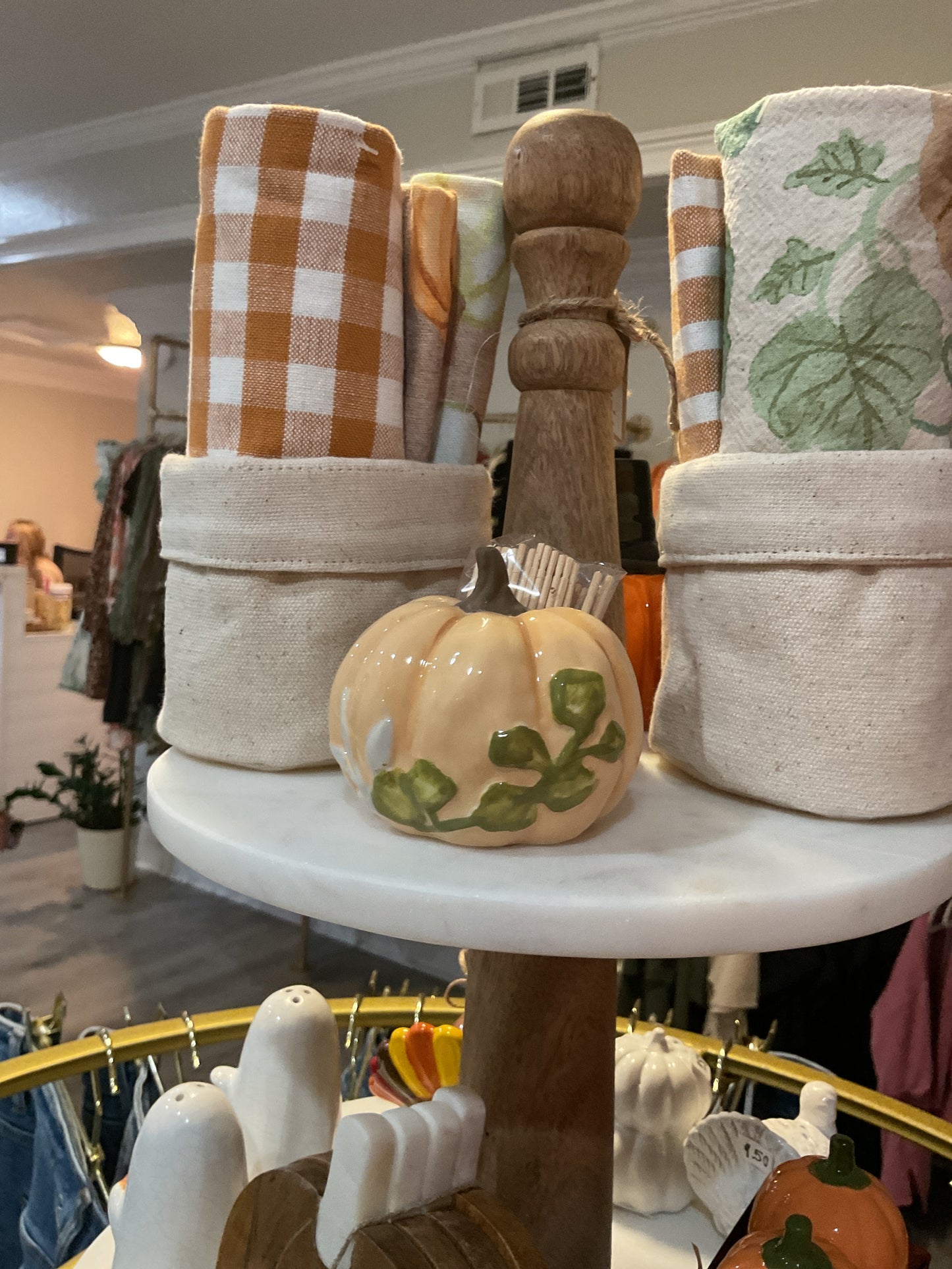 Pumpkin toothpick holder