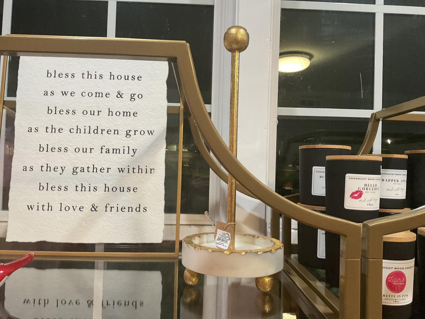 Gold marble napkin holder