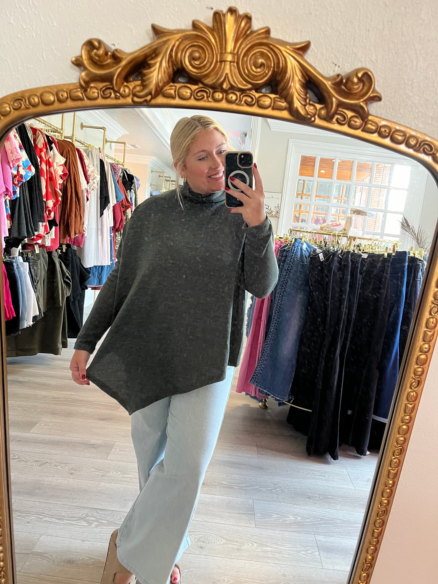 Olive Turtleneck Tunic