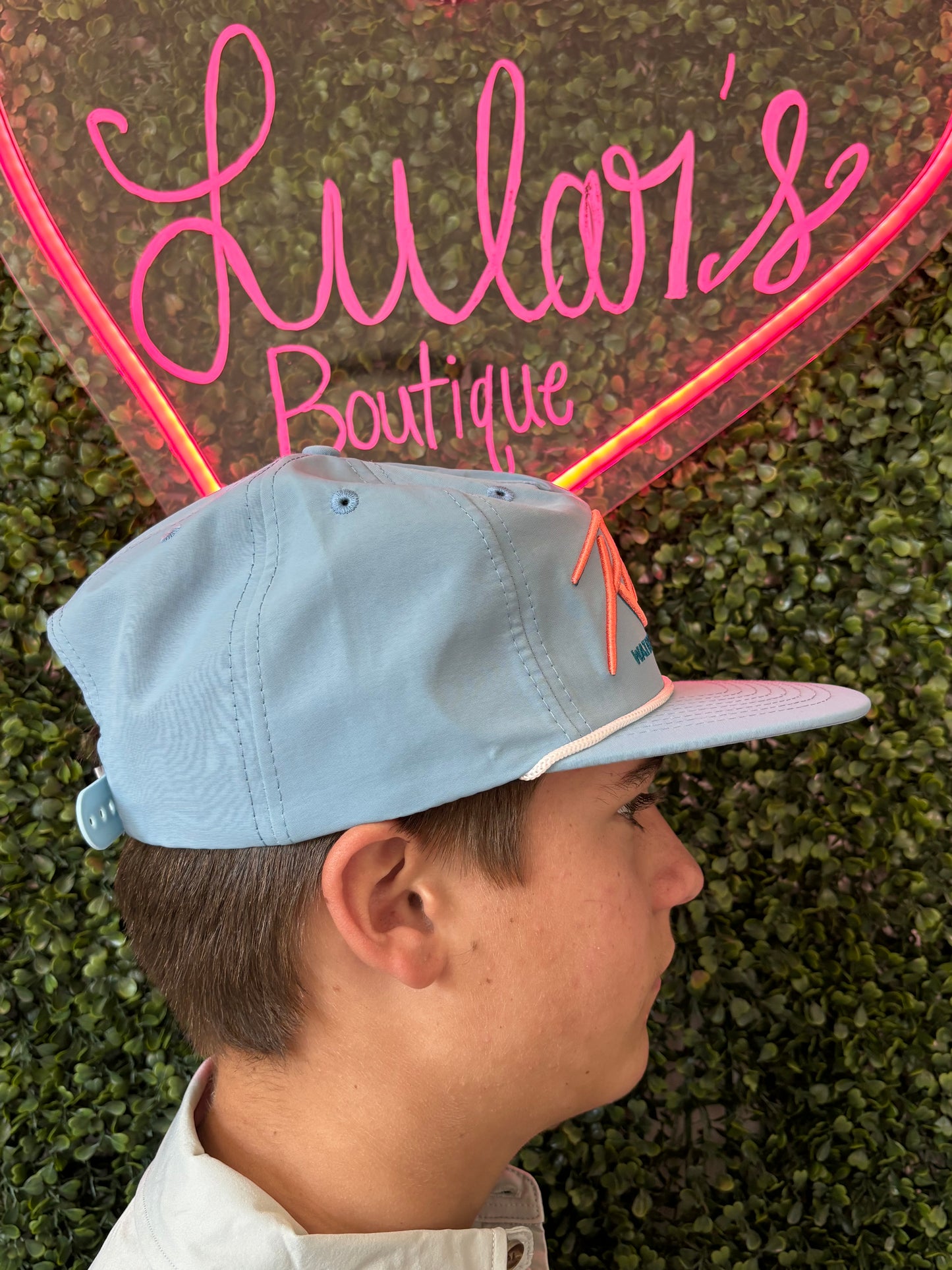 Roost Script Blue Rope Hat