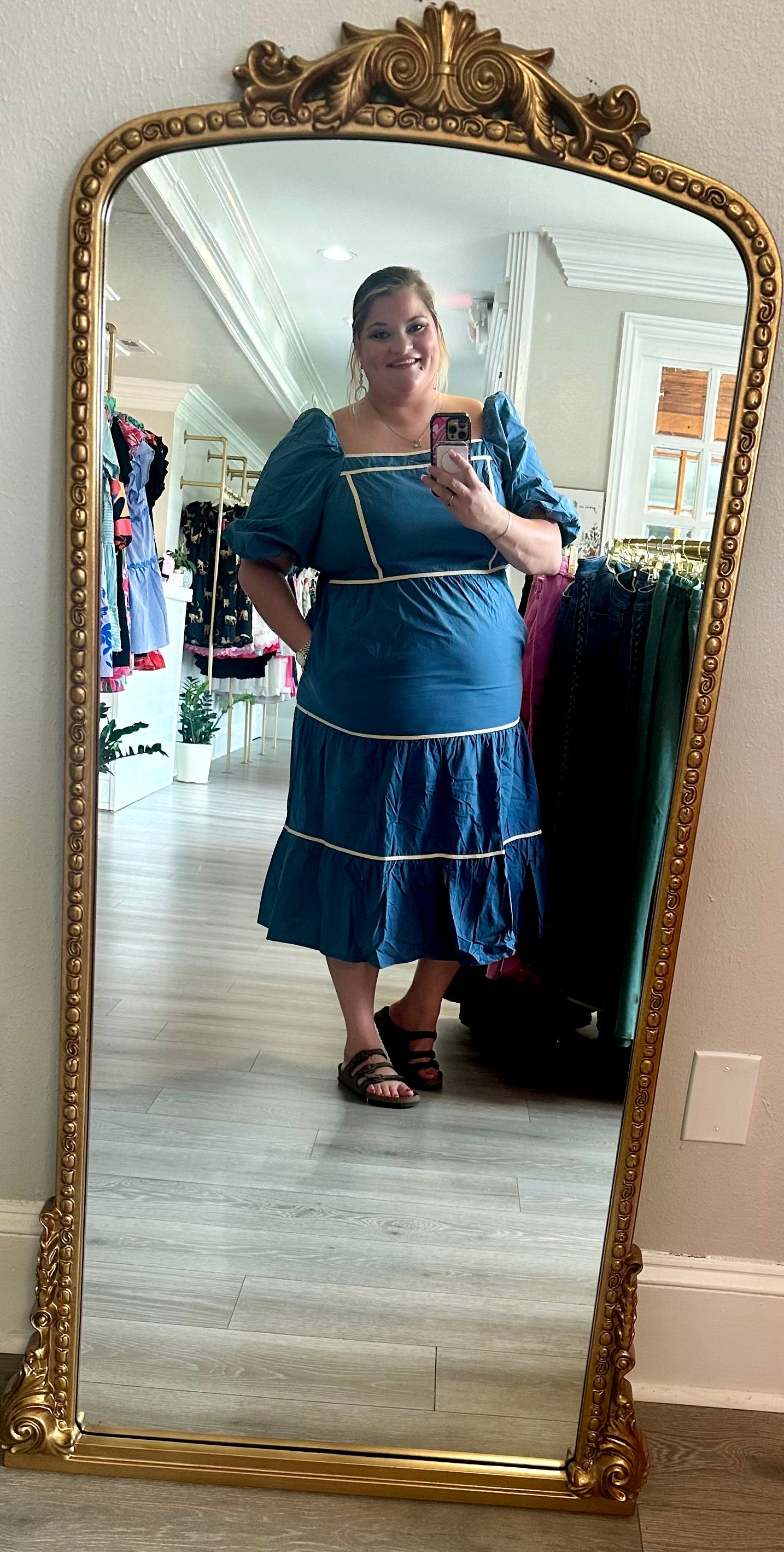 Blue Lined Dress
