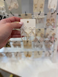Silver Bows w/ Pearl hoops