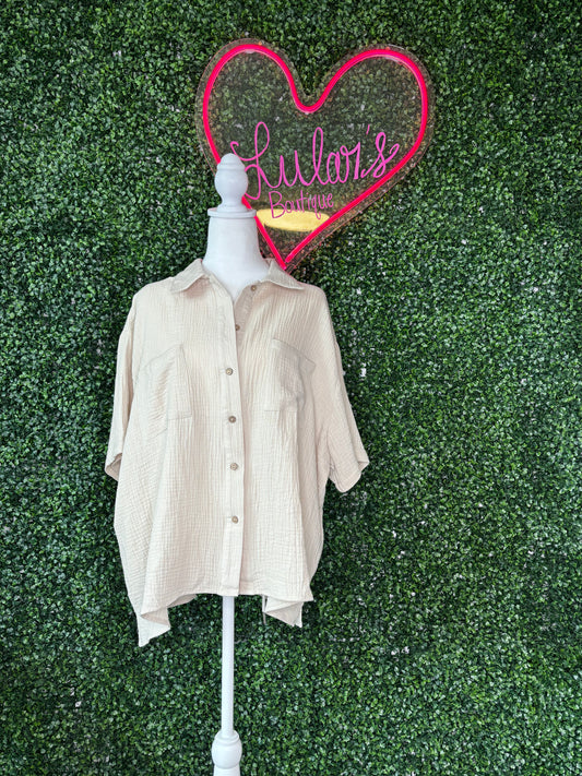 She and sky top linen plus