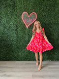 Floral Pink & Orange Dress