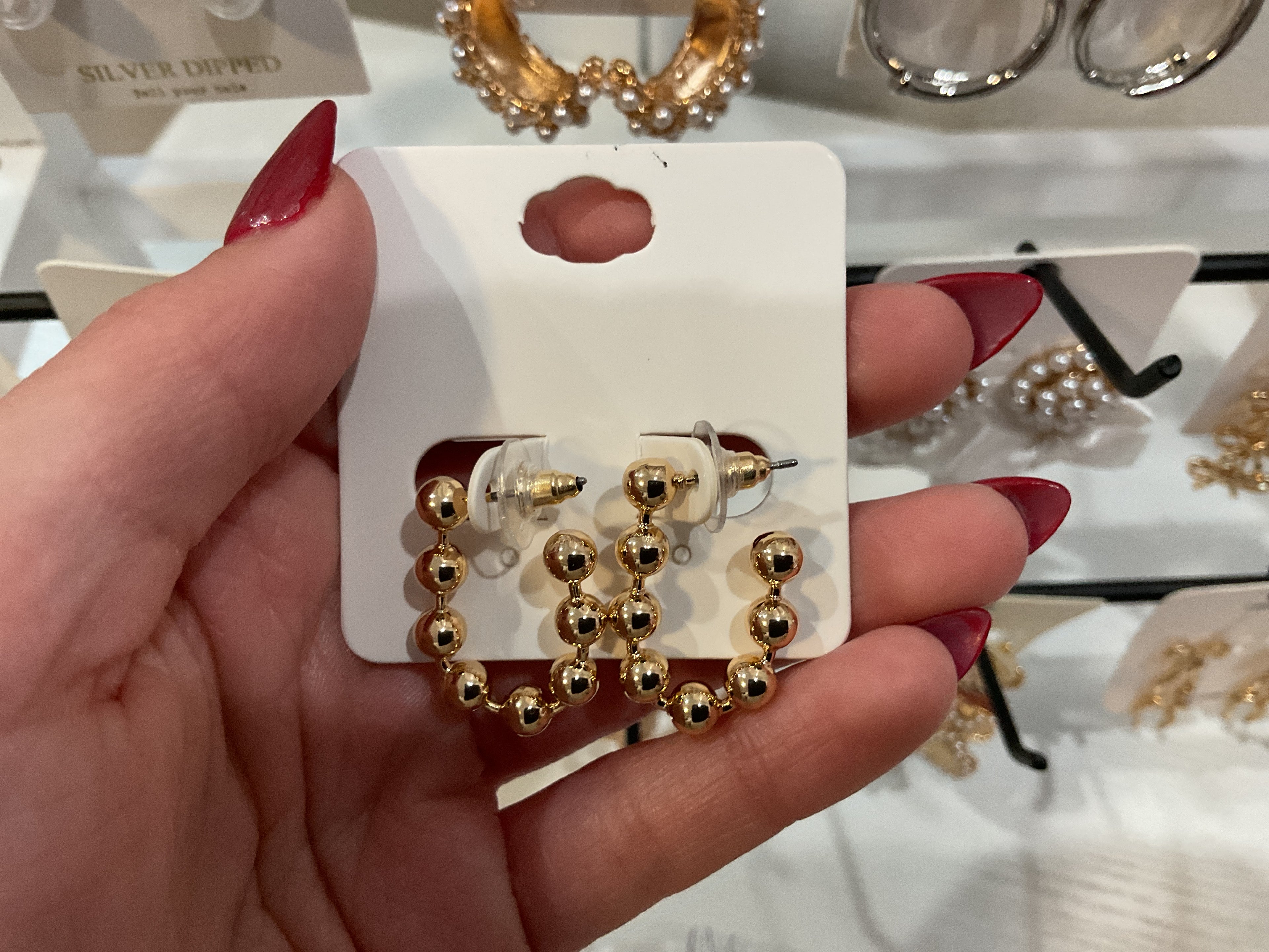 Beaded Hoops