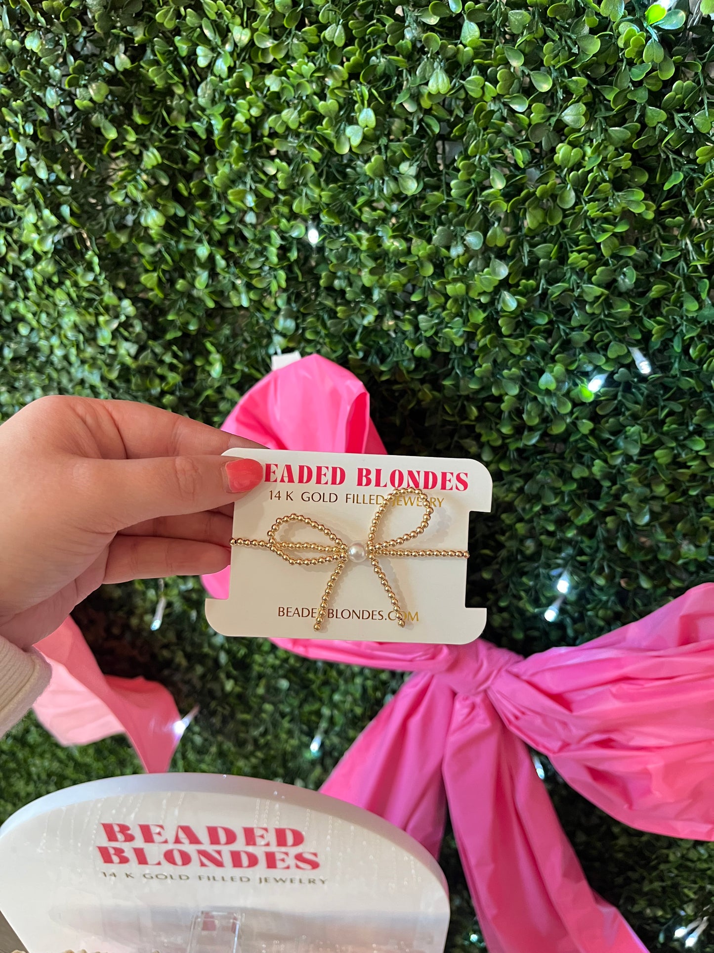 BB Gold Bow Necklace