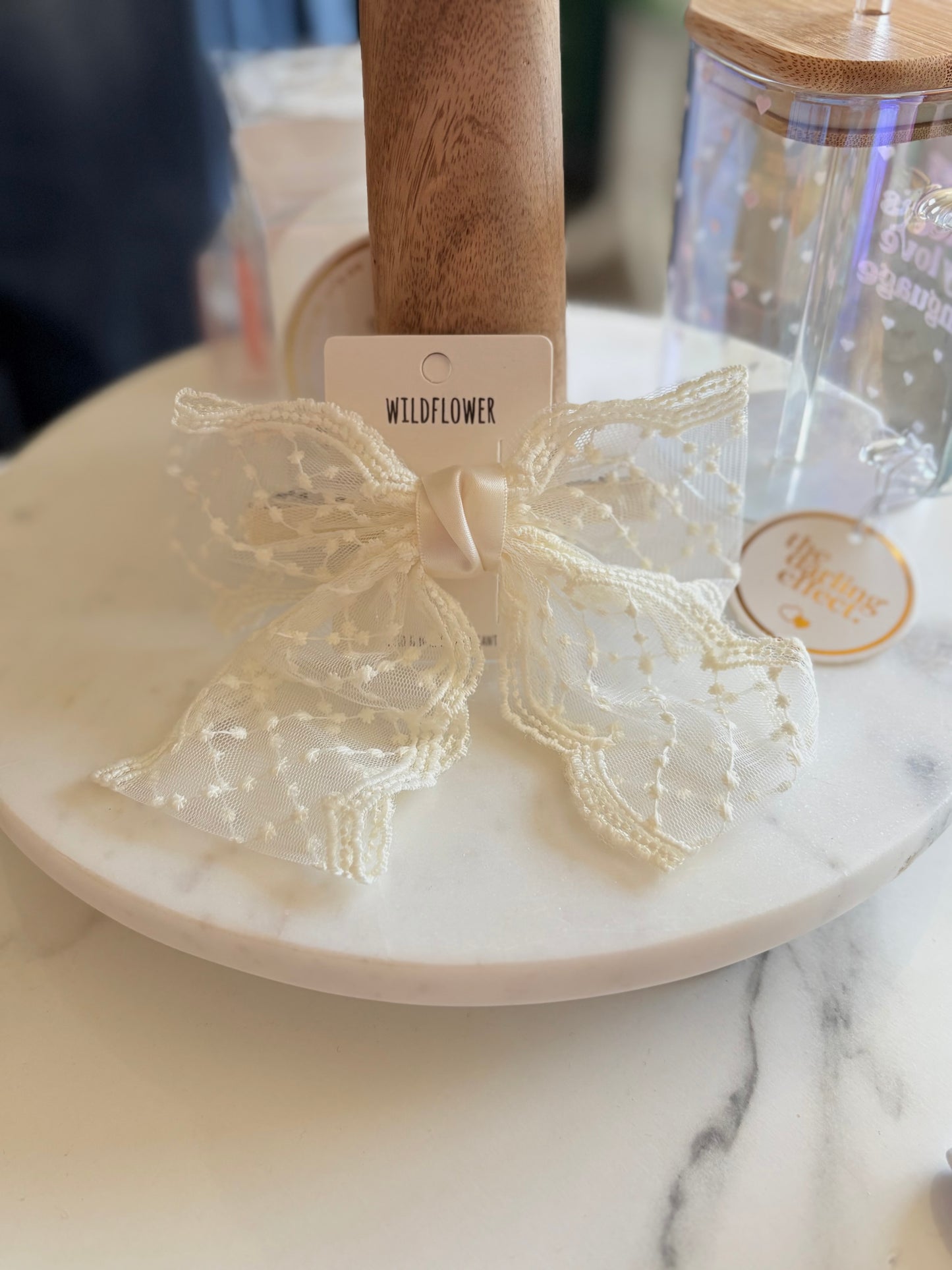 Sheer White Bow