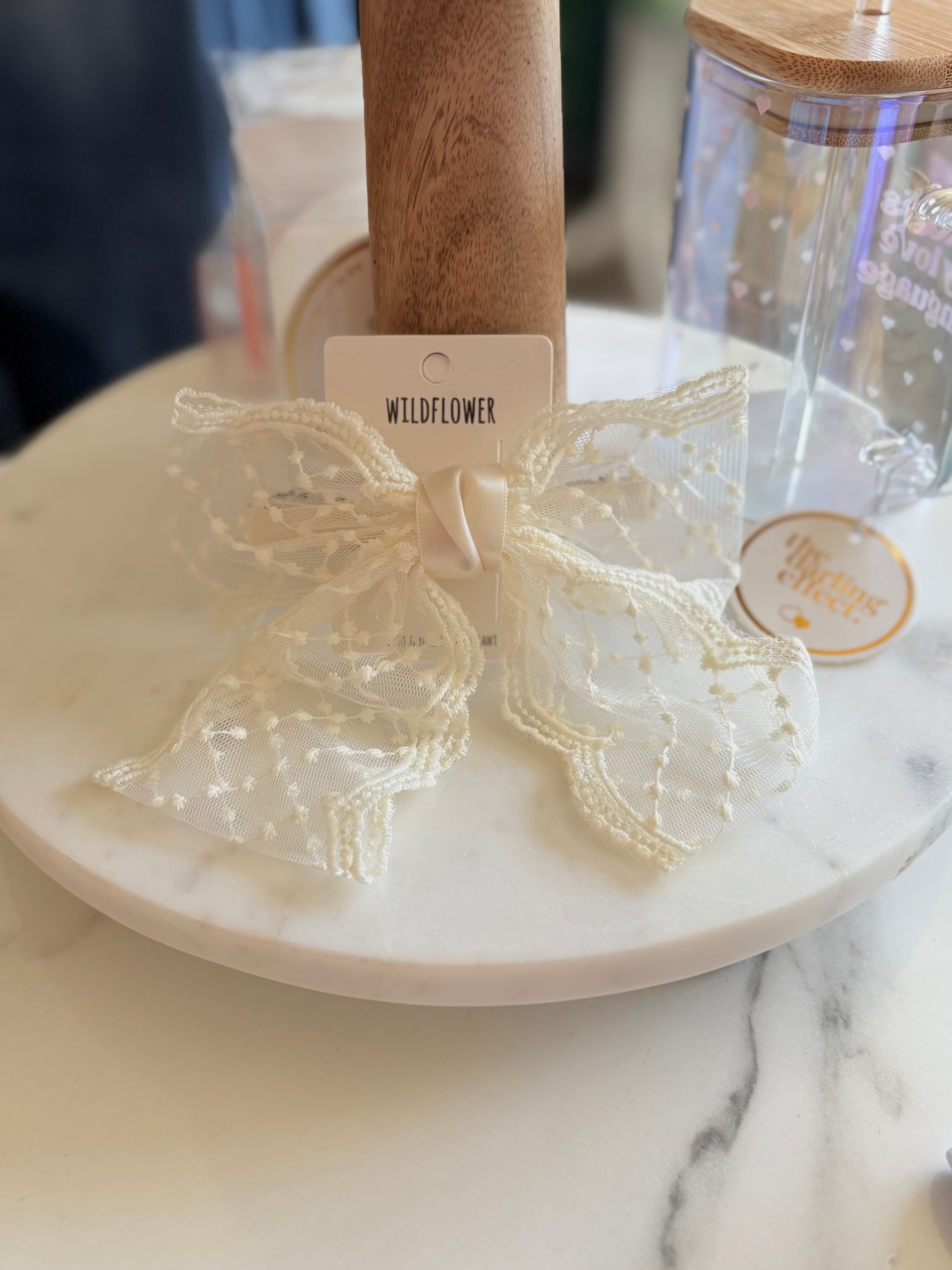 Sheer White Bow