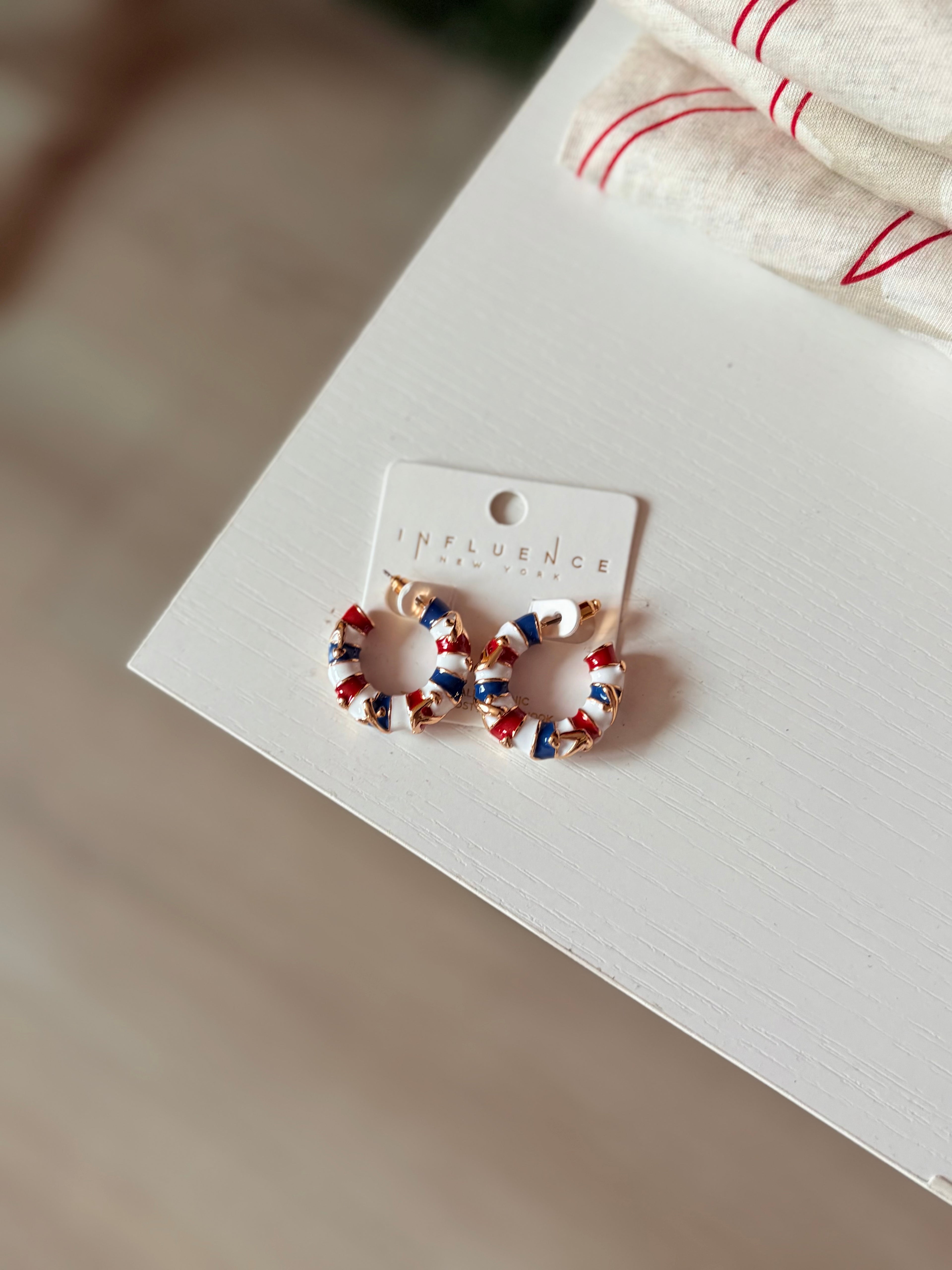 Red,white,blue hoops
