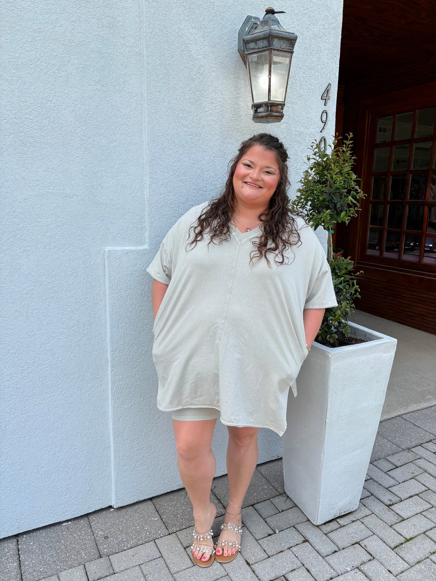 Spandex and Oversized Top set