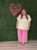 Wide legged Bubble Gum pants