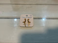 Gold hoops w/ cross