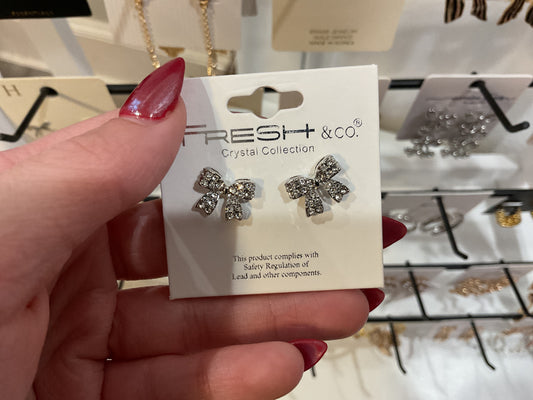 Silver Bow Studs