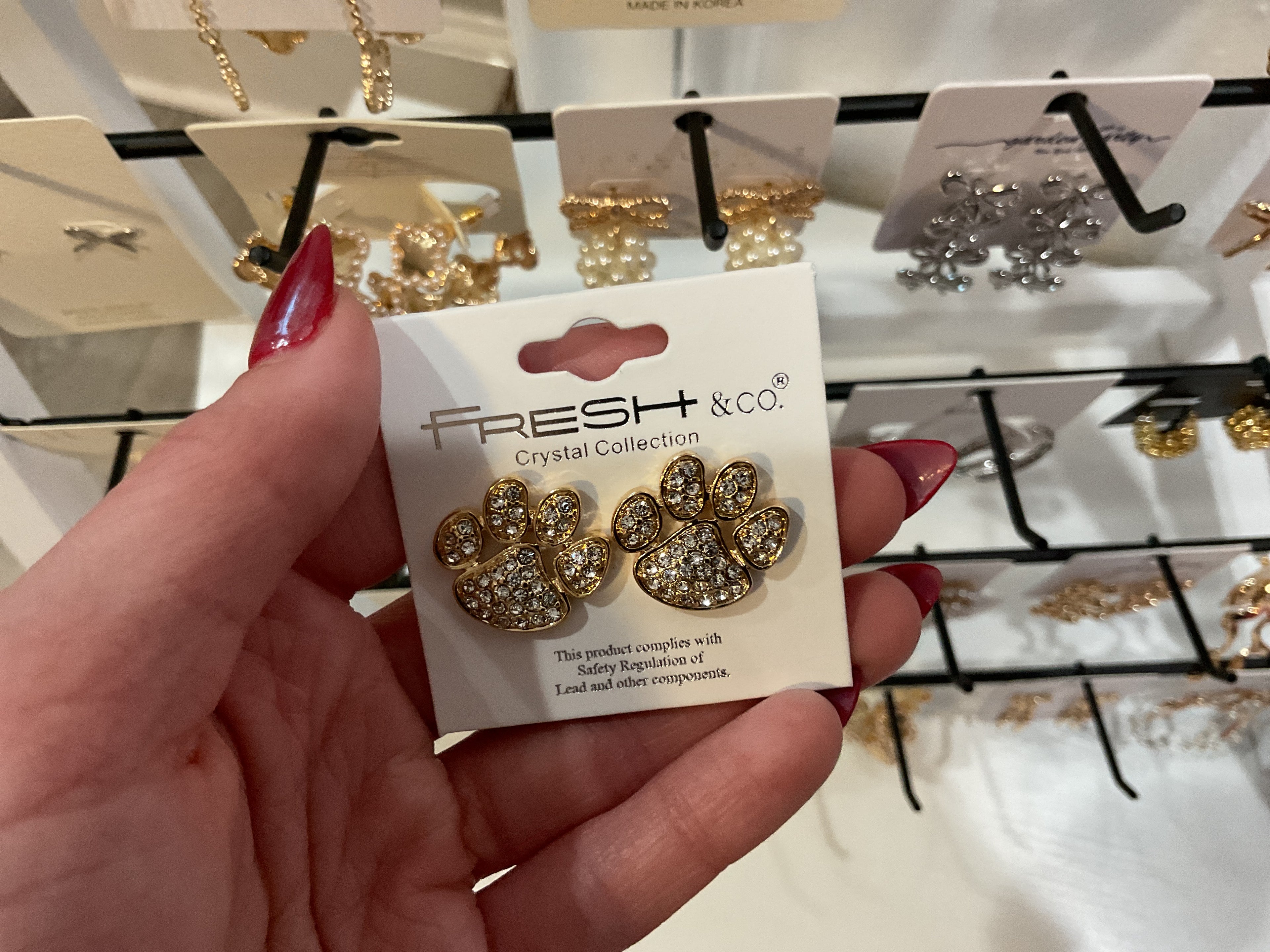 Paw Print Studs