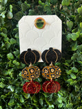 3 Tiered Dark Pumpkin Earrings