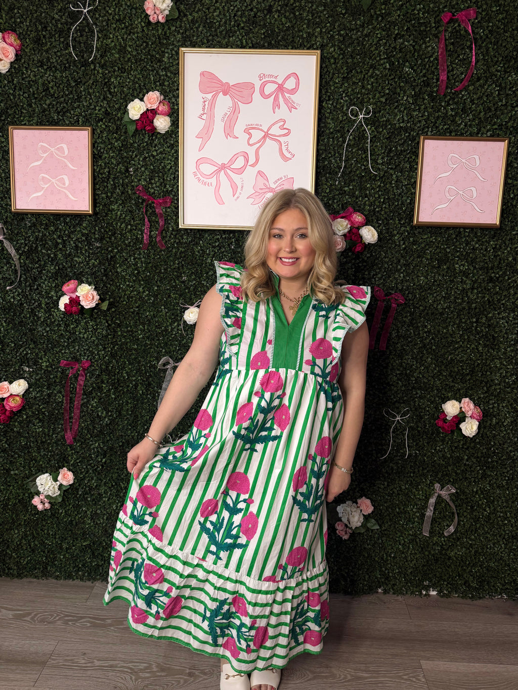 Striped Petals Dress