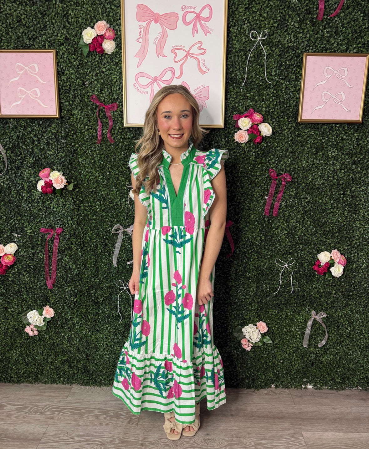 Striped Petals Dress