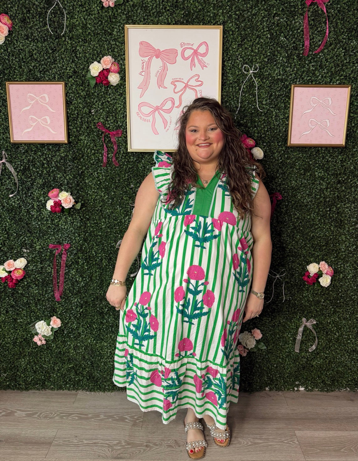 Striped Petals Dress
