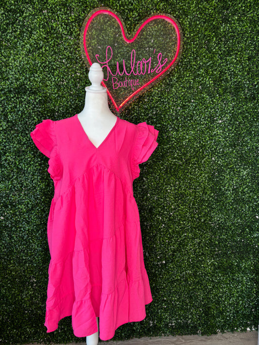 Blushing in Pink Dress