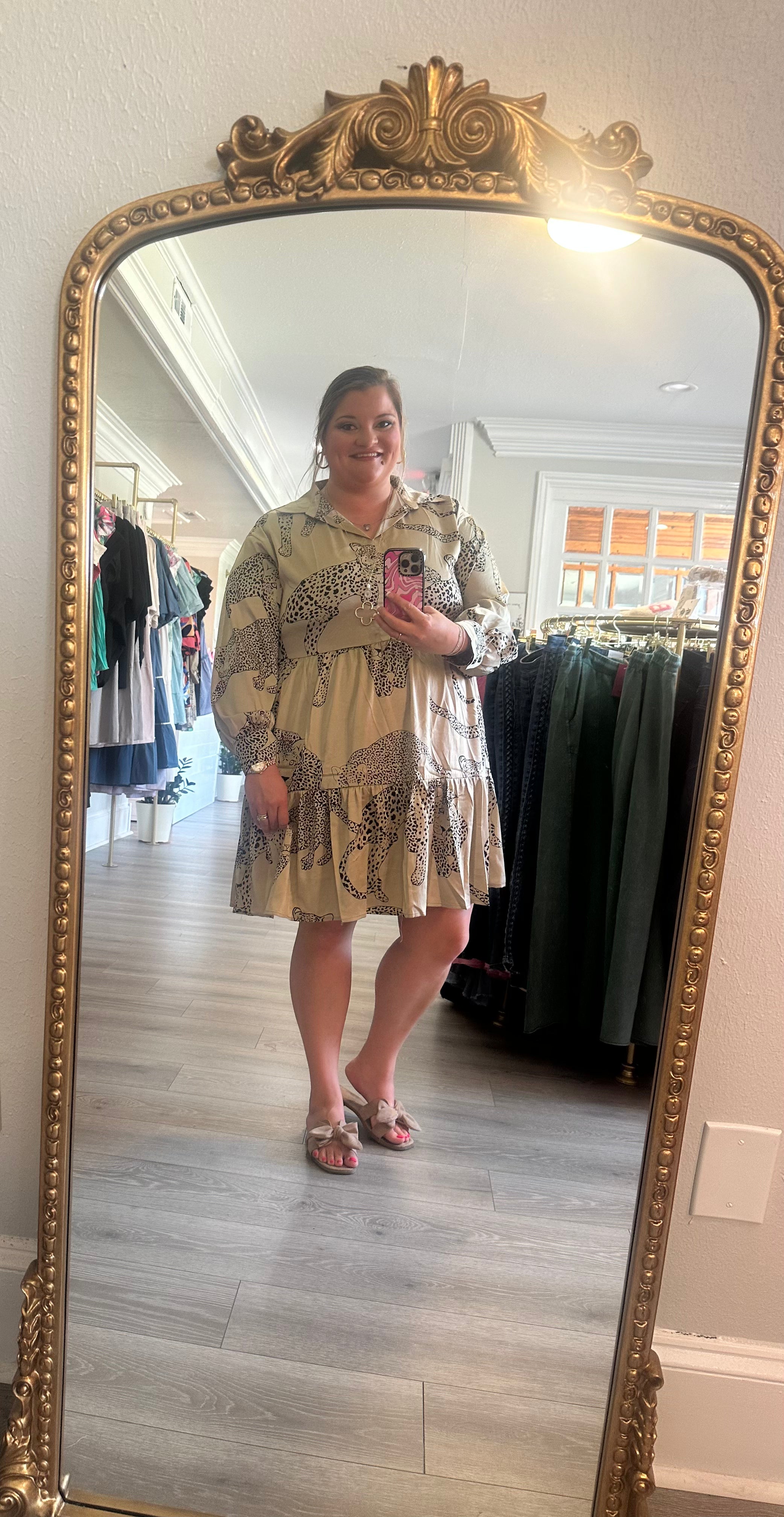 Silky Cheetah Dress