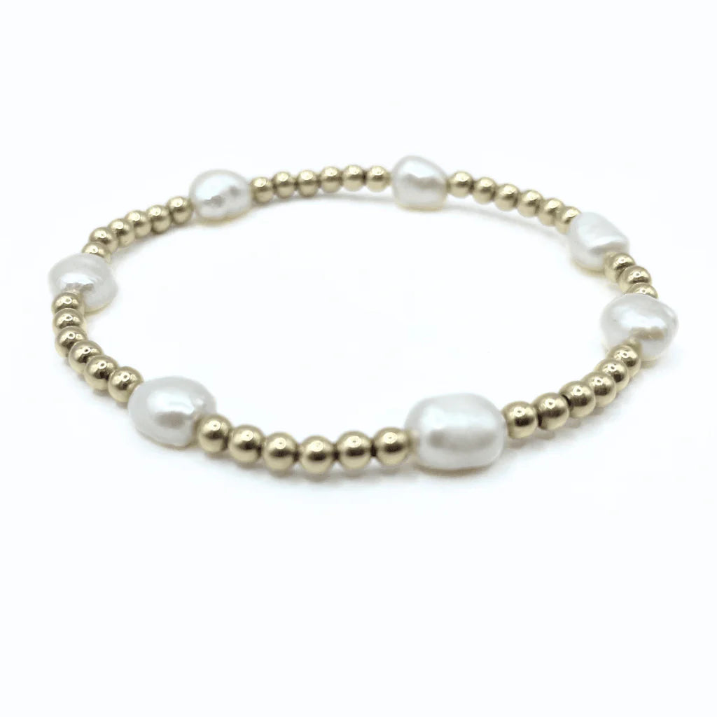 Erin Gray- Baroque Patterned Pearl Bracelet