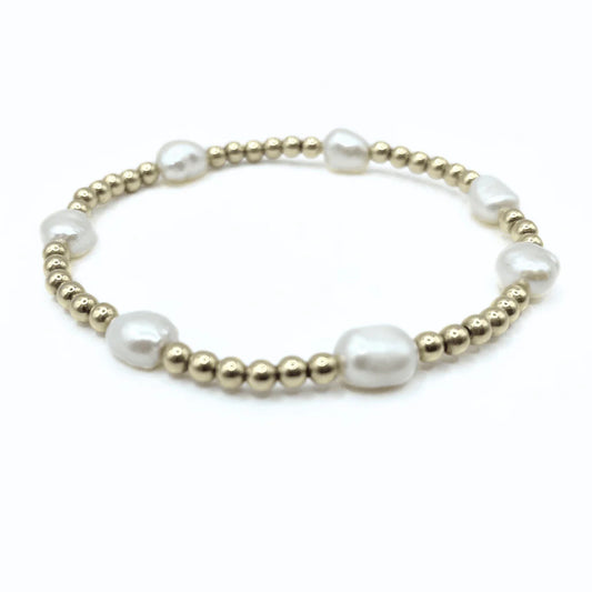 Erin Gray- Baroque Patterned Pearl Bracelet